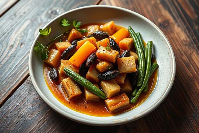 Skivede poteter og svinekoteletter