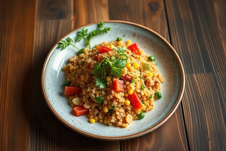 Quinoa- og grønnsakssalat