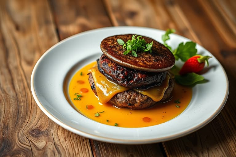 Portobelloburgere fylt med spinat