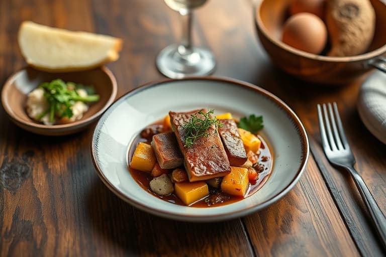 Søt og sur svinekjøttpatéer