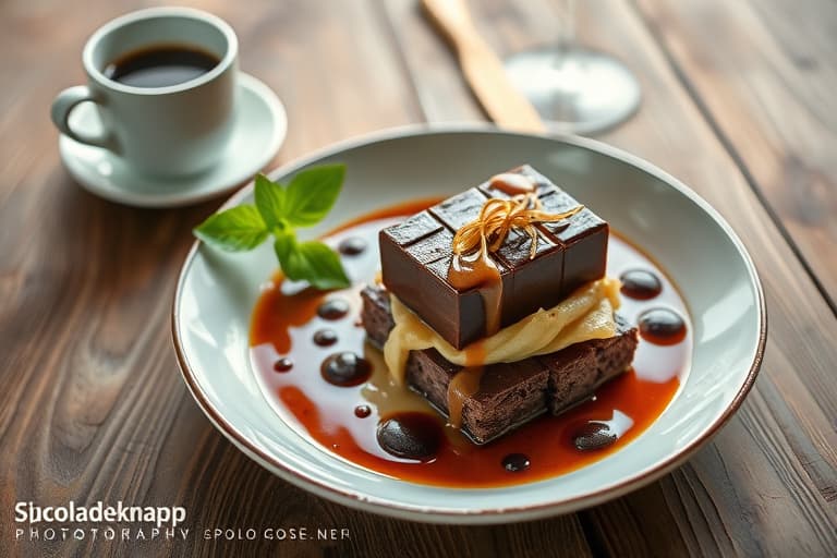 Sjokoladeknapp-kaffe kake