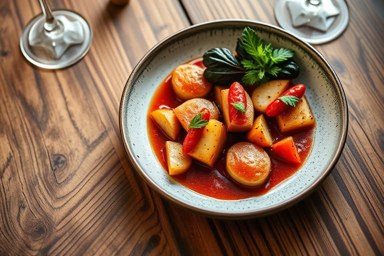 Alaskakveite og reker med fersk tomat