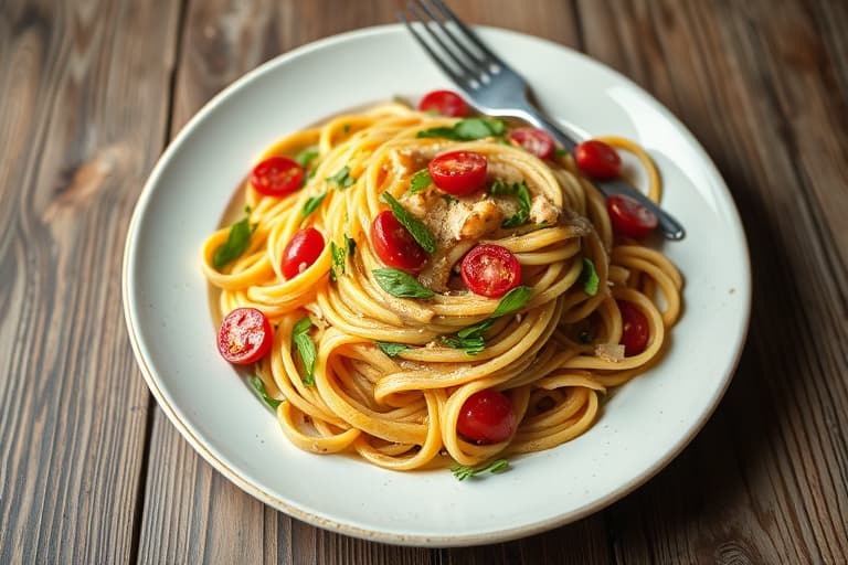 Rask gresk pastasalat med biff