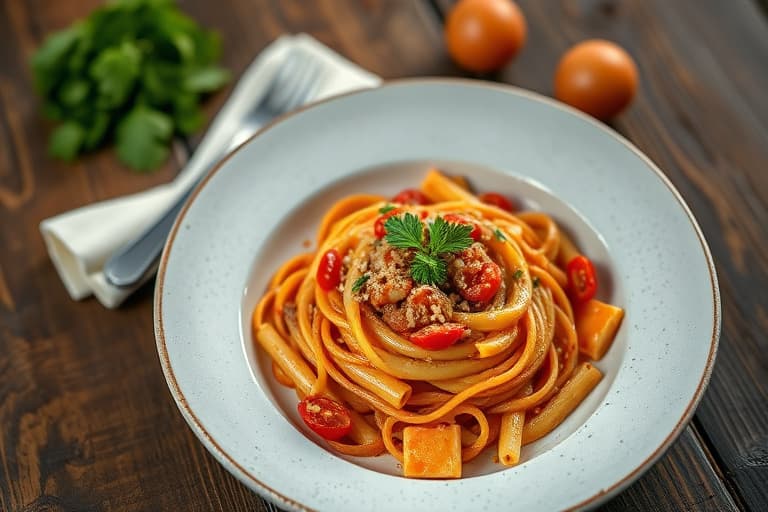 Fast kremet tomatpenne