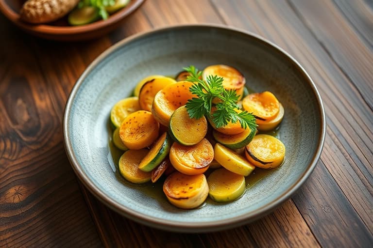 Krydret squash og zucchini