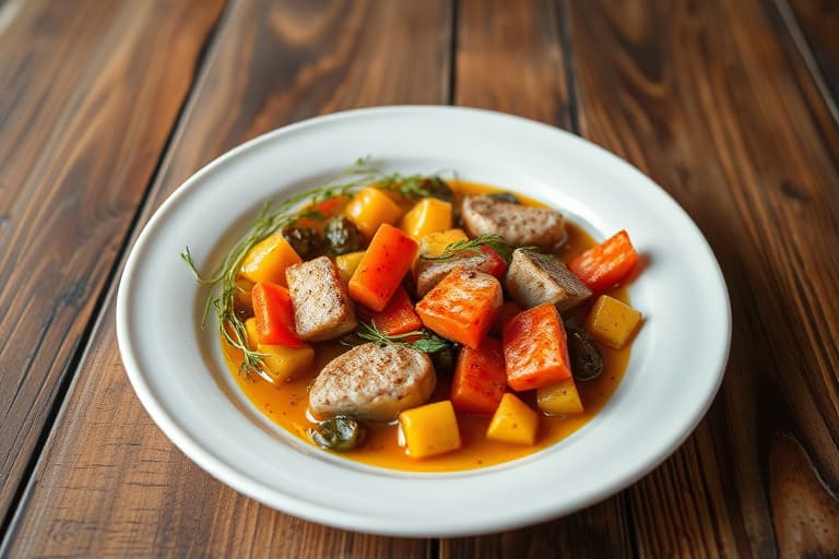 Fersken- og svinekjøttpicante