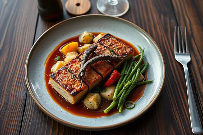 Grillet, strimlet oksekjøtt