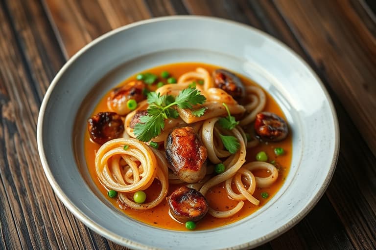 Kinesiske nudler med kylling