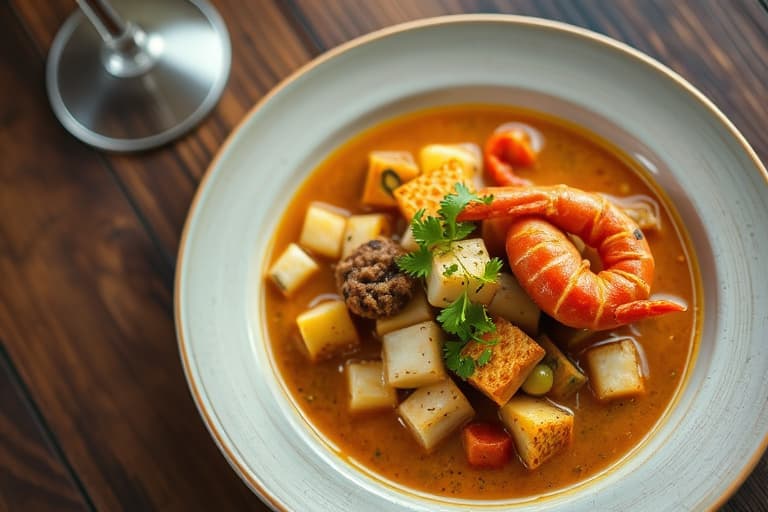 Cajun-korn- og krabbesuppe