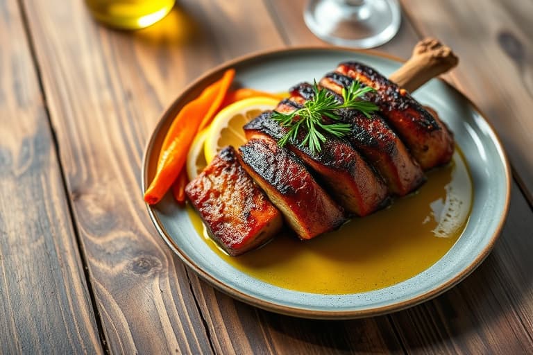 Bakt BBQ-kylling stekt i olje