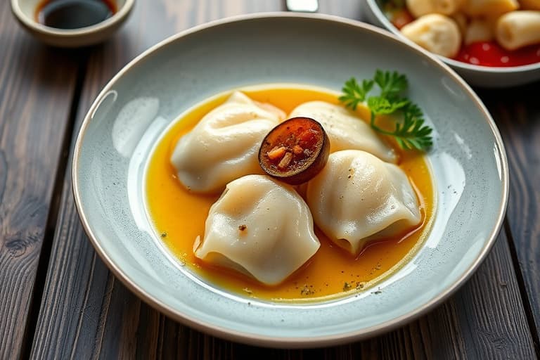 Epledumplings med fyldig kanelsaus