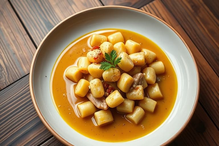 Gnocchi i Fontina-saus