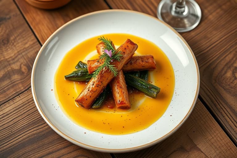 Steketips med soppsaus