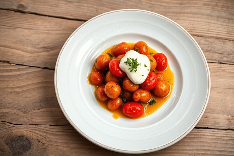 Reker med tomater og fetaost