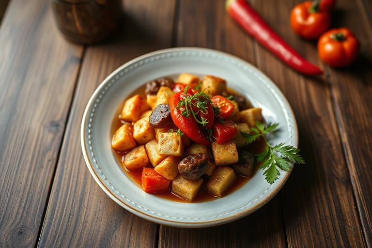 Mors paprika-kylling med poteter