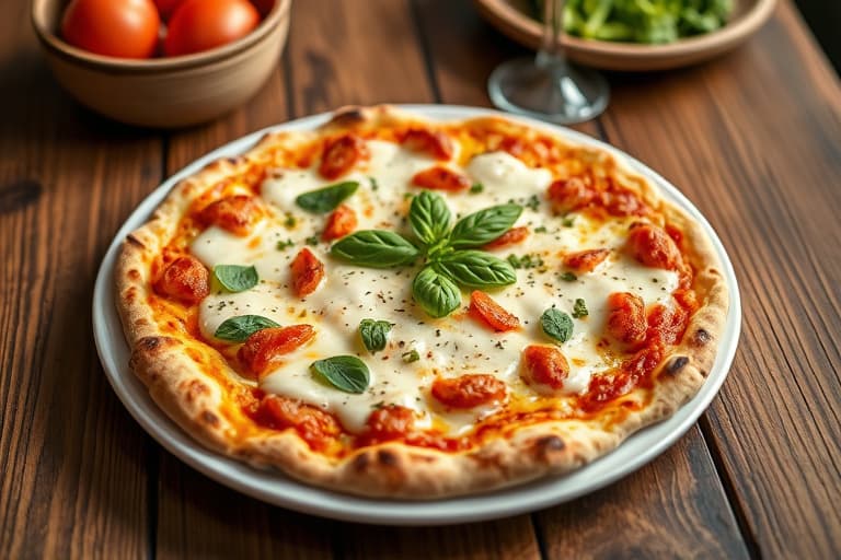 Dyp tallerken Alfredo-pizza