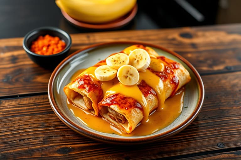Bananas Foster Chimichangas