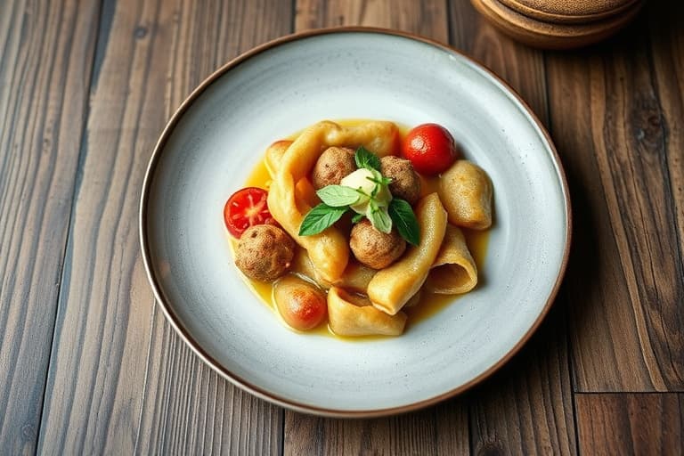 Bakte eple- og pekannøttpannekaker med lønnesirup