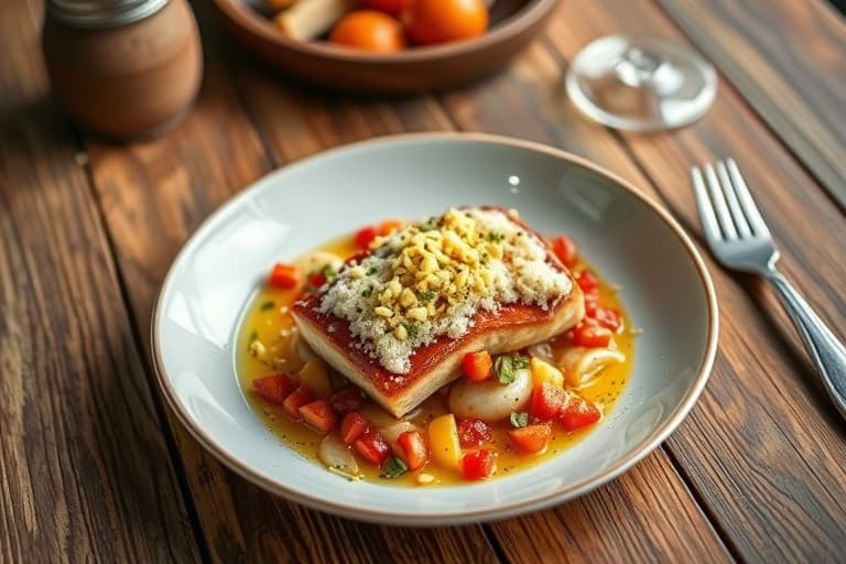 Rabarbragrøt med sprø topping