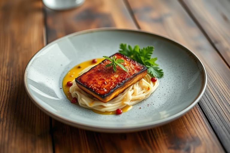 Grillet, ovnsbakt rød pepper- og skinkesmørbrød