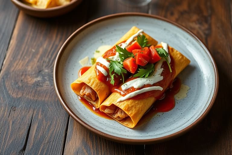 Kylling- og rødbetenechiladas