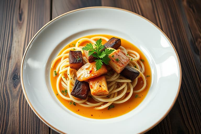 Asiatisk-inspirert svinekjakegrateng