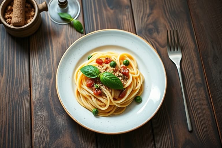 Røkelaks og basilikumpesto pasta