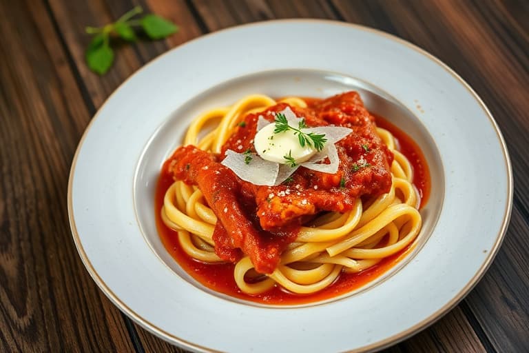 Tyrkisk ragu med fontina og parmesan