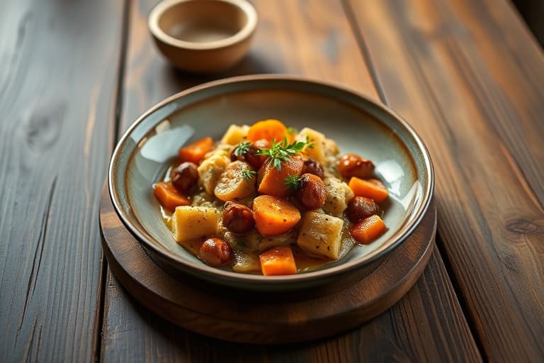 Over de fire skivede potetene