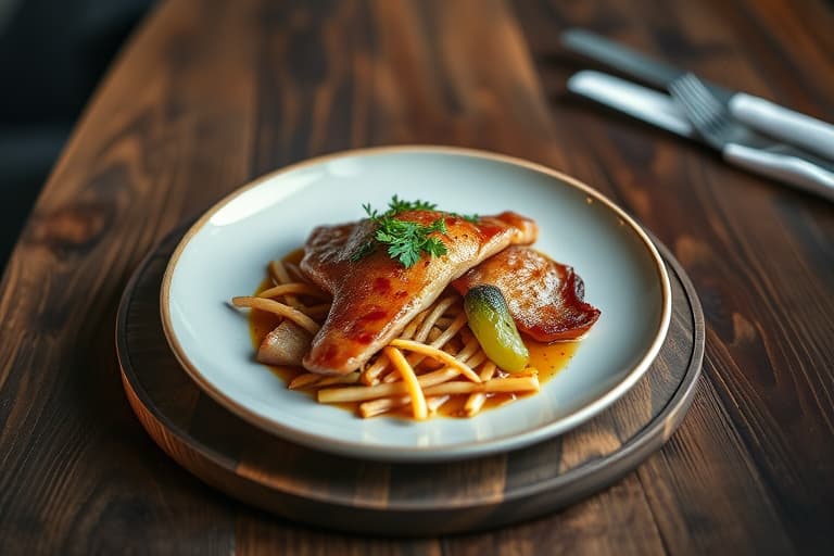 Søt, bacon-innpakket svinenakke