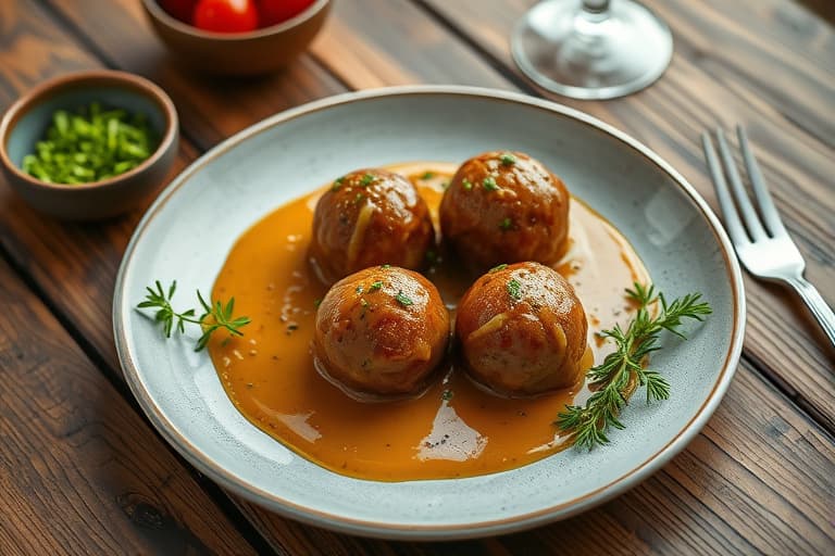 Kjøttboller og saus