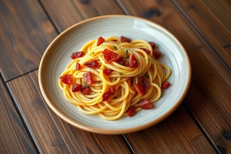 Pasta med brokkoli og bacon