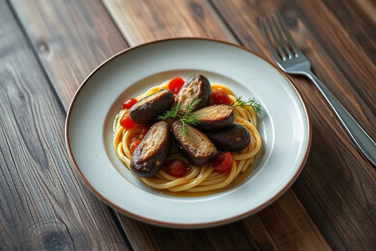 Italienske kyllingpølser fylt portobellosopper