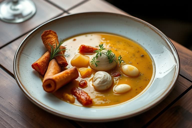 Karrésuppe med krem av hvilken som helst grønnsak