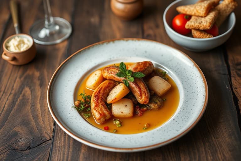 Braserte og bruléerede epler med iskrem