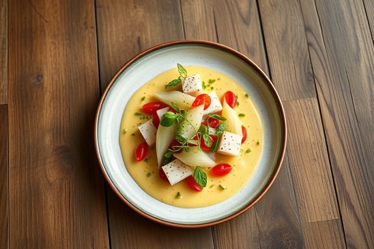 Sellerirot, kohlrabi og eplepuré