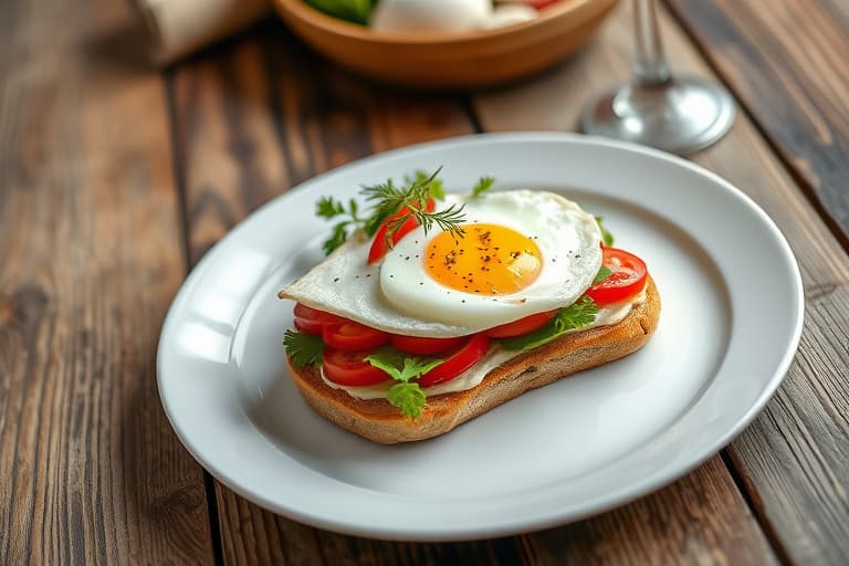 Karrésalat-sandwich med egg