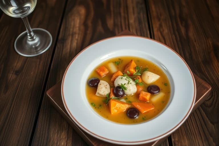 Kraftig jordbærsuppe med eplepuré