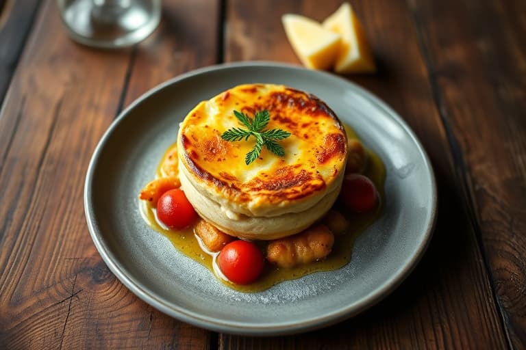 Røkt ørret-soufflé i filodeigskall