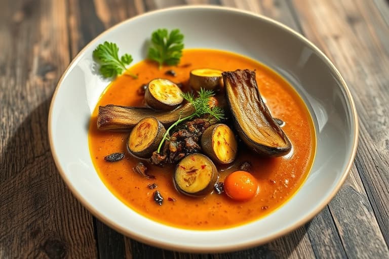 Auberginepuré med valnøtter