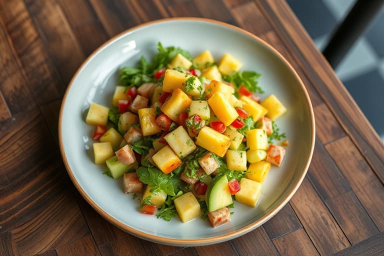 Kubansk avokadosalat med vannkresse og ananas (Ensalada de Aguacate, Berro, y Piña)