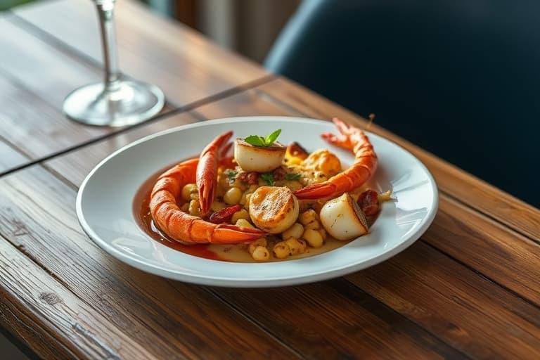 Pikant krabbe på jícama-skiver