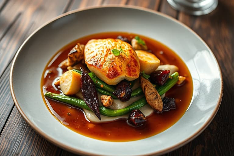 Kyllingfrikassé med fiken og portvinsaus