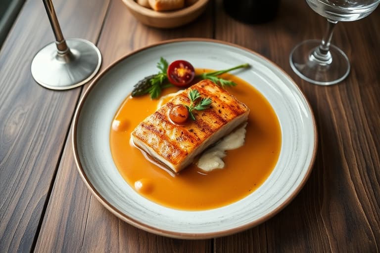 Stripbiff med rosmarínrødvinsaus