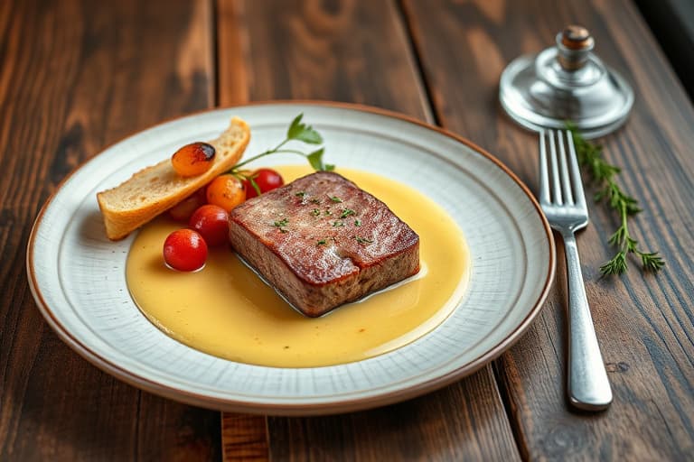 Rostet lammerygg med rosmarin-granatäppelsaus og geitost-potetkake