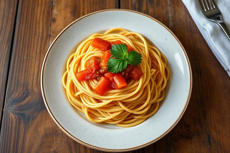 Fideos i en rykende varm jalapeño- og tomatsuppe