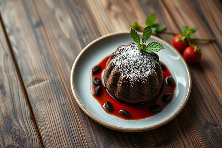 En bolle med sjokoladekake