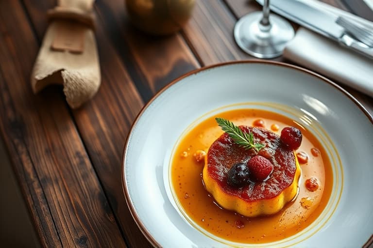 Bær- og ingefærsour kremé brulée