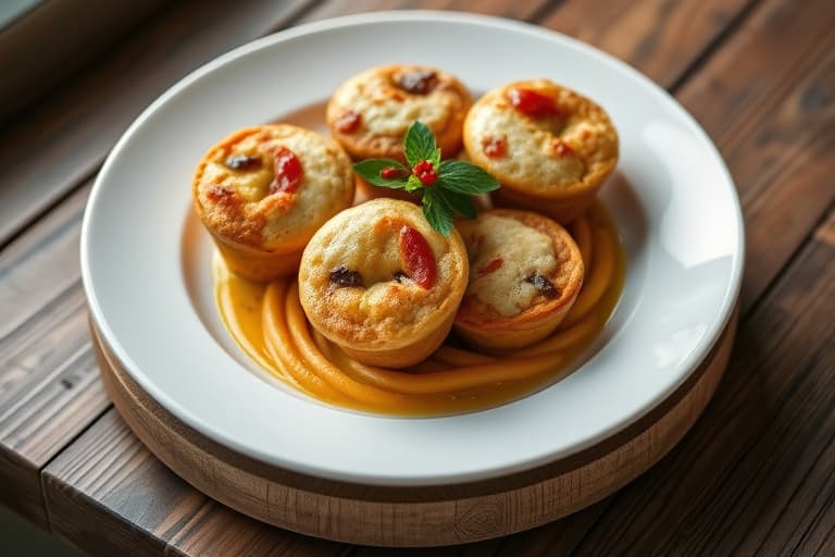 Krydret ferskenhavremuffins