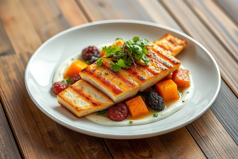 Machali Ke Tikke (Fiskefiletter marinert i yoghurt, nøtter og krydder, grillet på grillen)